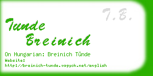 tunde breinich business card